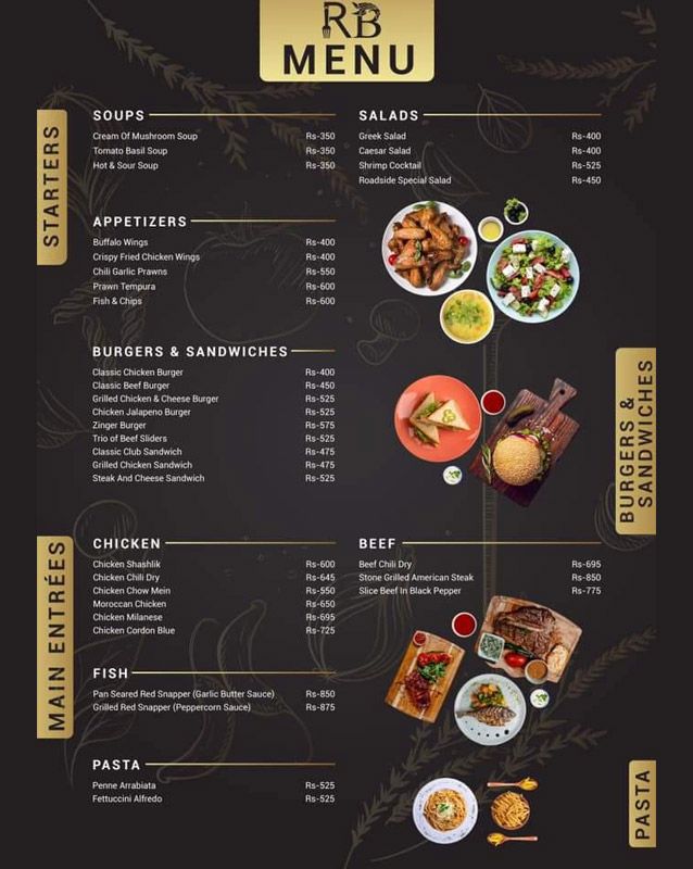 Roadside Bistro menu