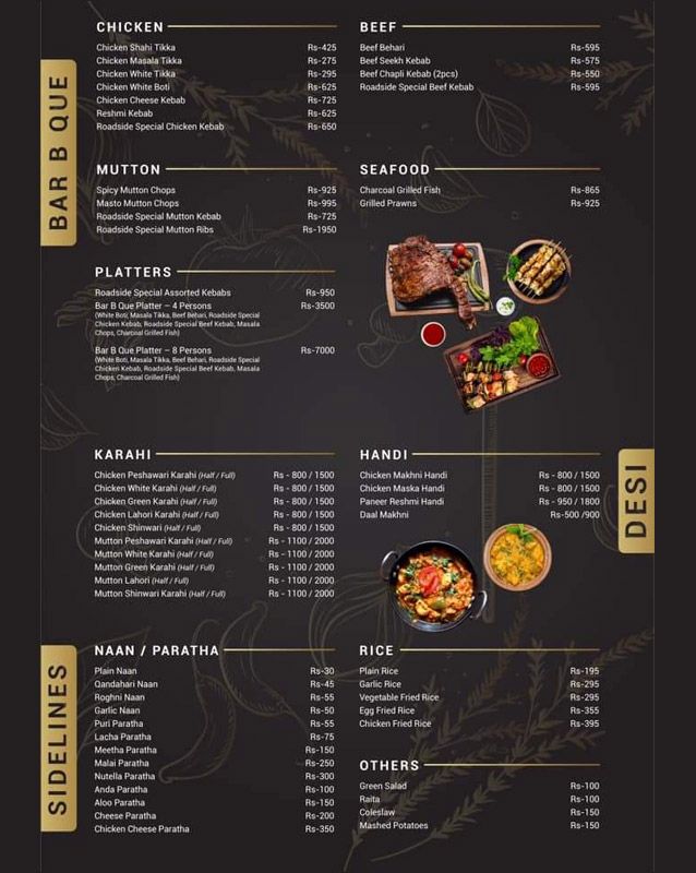 Roadside Bistro menu