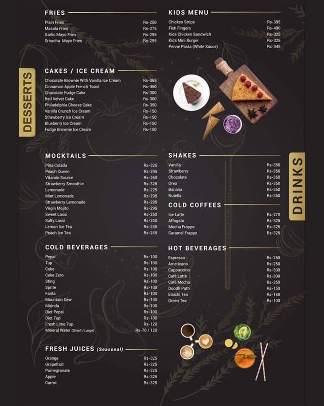 Roadside Bistro menu