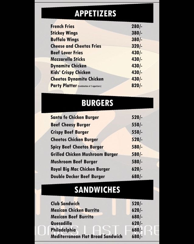 Romanzo menu