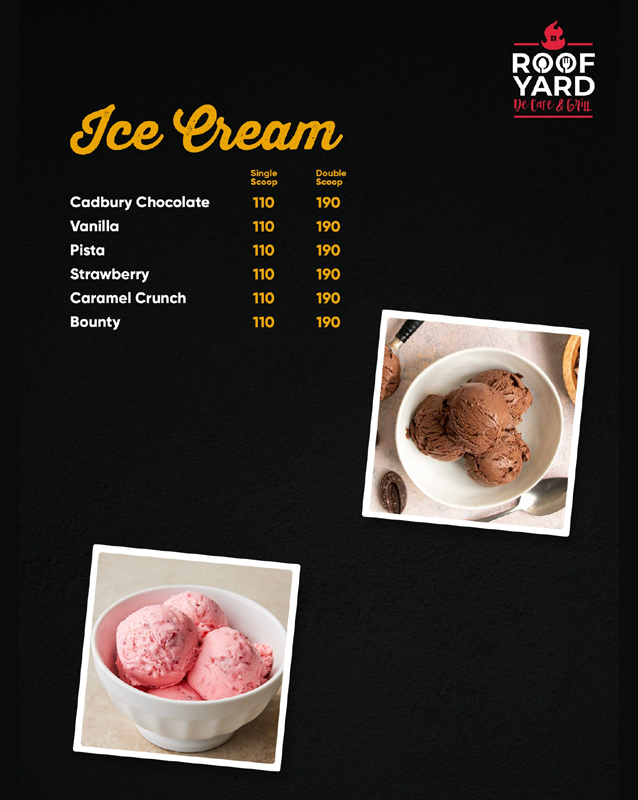 Roof yard menu