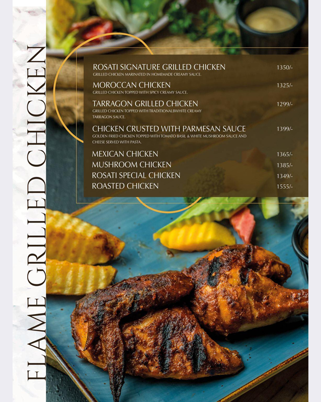 Rosati Bistro menu