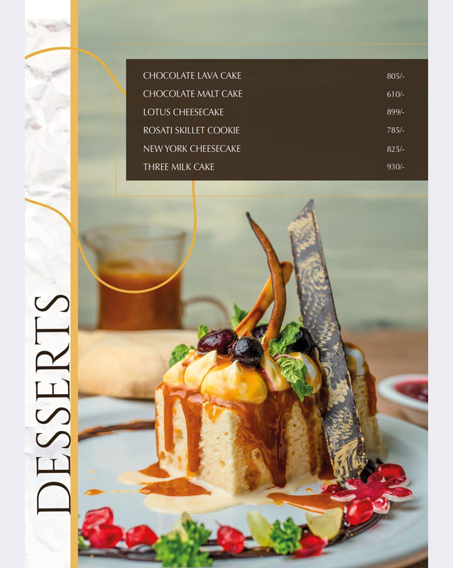 Rosati Bistro menu