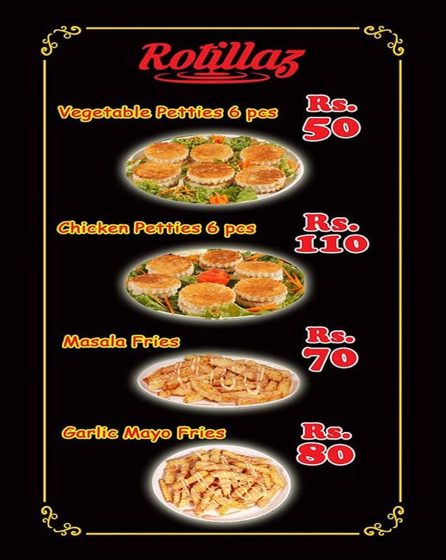 Rotillaz menu
