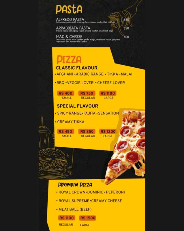 Royal Feast menu