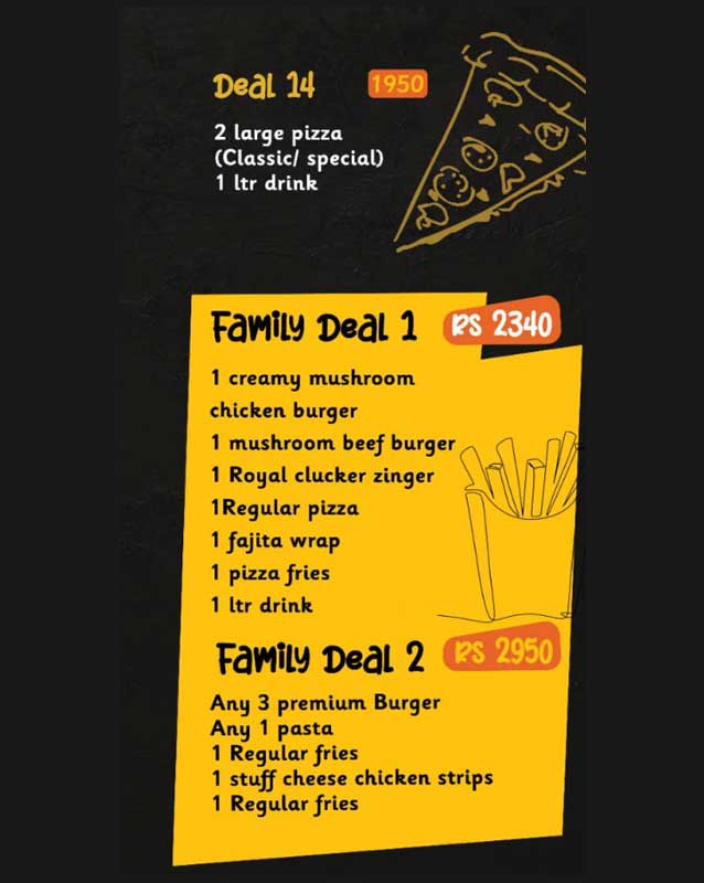 Royal Feast menu