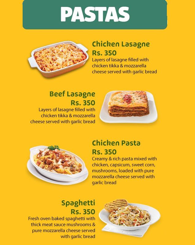Royal Green Pizza menu