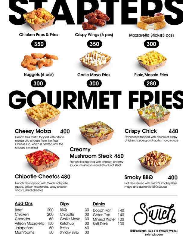 S'wich menu