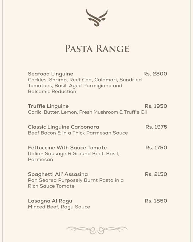 Saltage Steakhouse menu