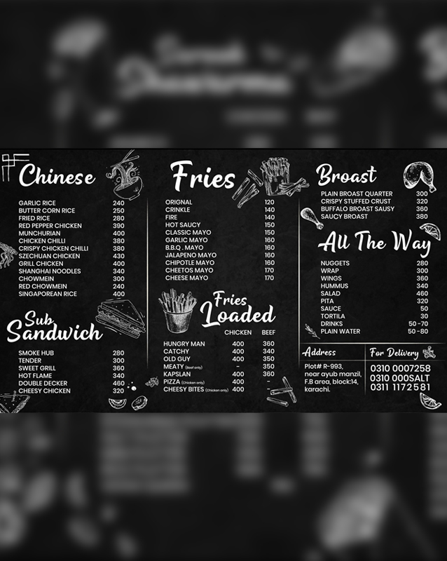 SaltCafe menu