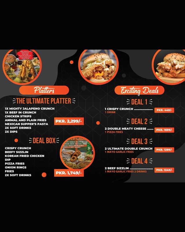 Salty Supper's menu