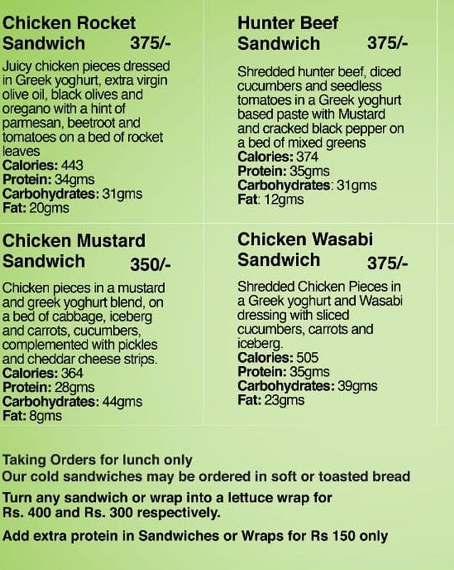 Sam's Sandwiches & More menu