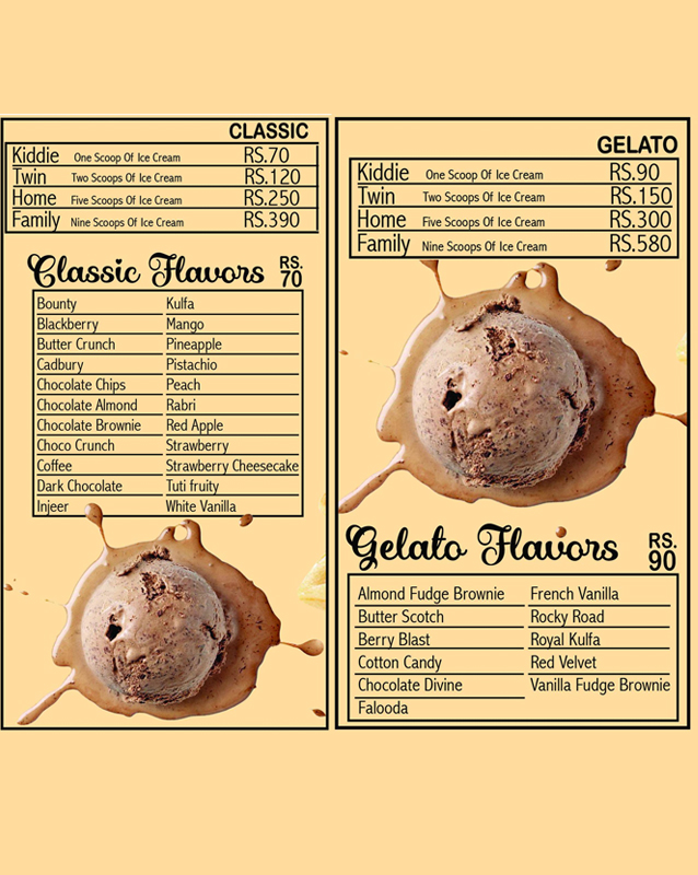 Scoopi menu