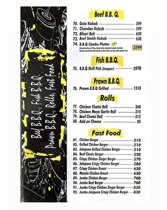 Second Wife menu