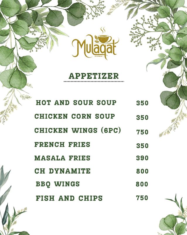 Mulaqat menu