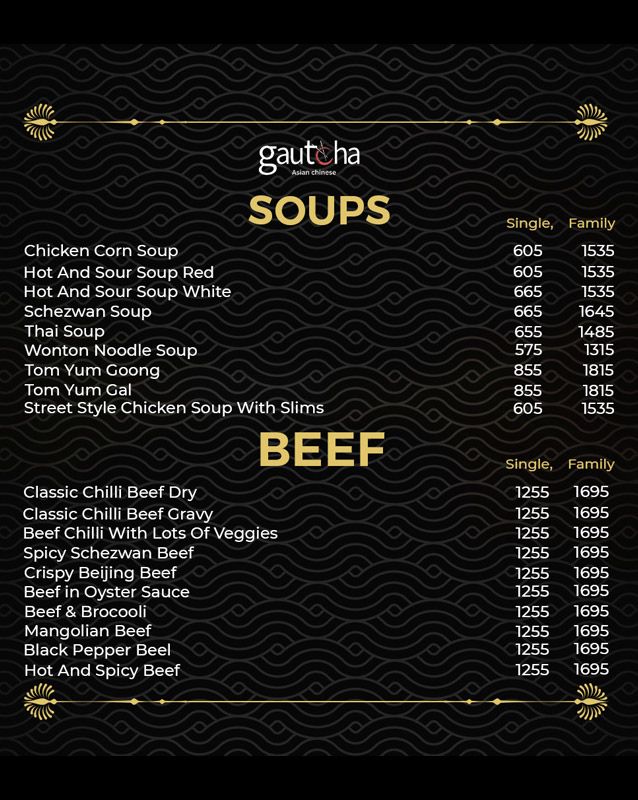 Gautcha Asian Chinese menu