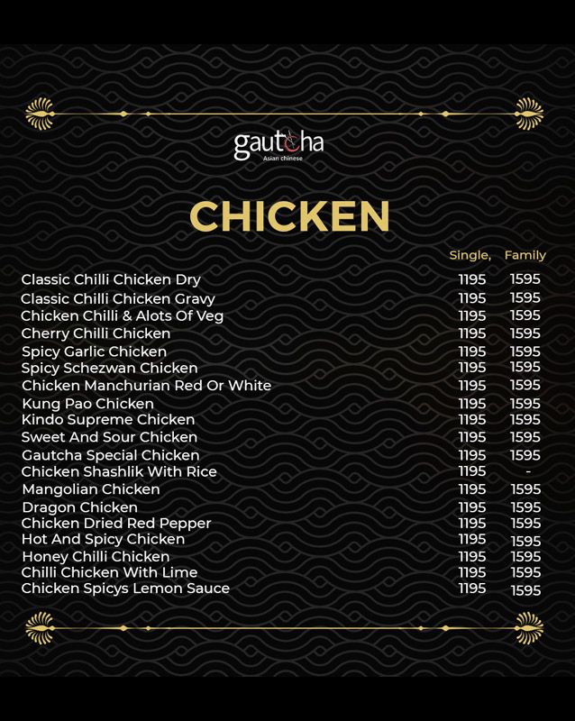 Gautcha Asian Chinese menu