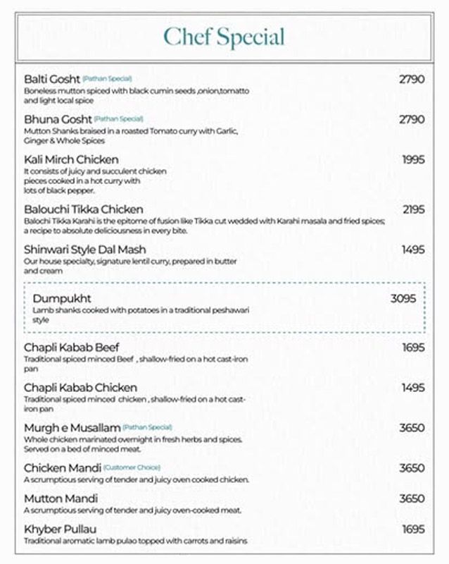 Pathan menu