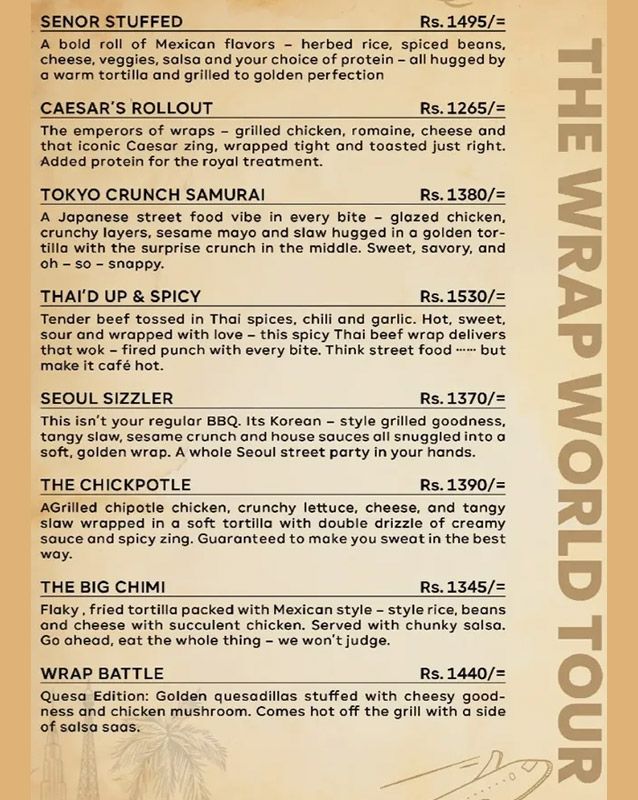 Miam’ory Cafe menu