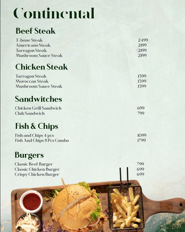 Damaan Dineria menu